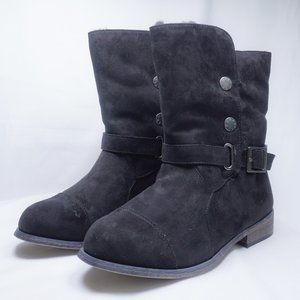 Bearpaw Trisha Black Sheepskin Boots sz 7